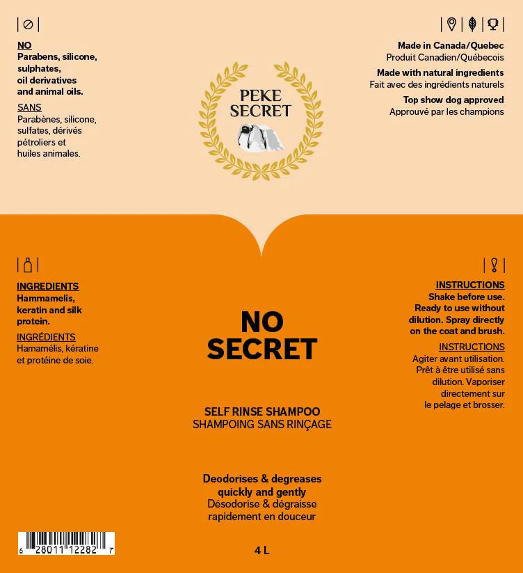 Shampoing naturel sans rinçage No secret
