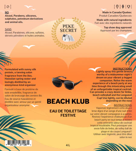 Eau de toilettage Beach Klub