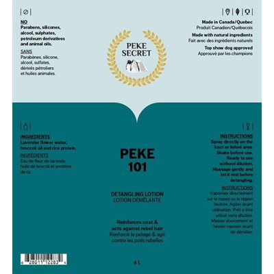Lotion démêlante pour chien et chat PEKE 101