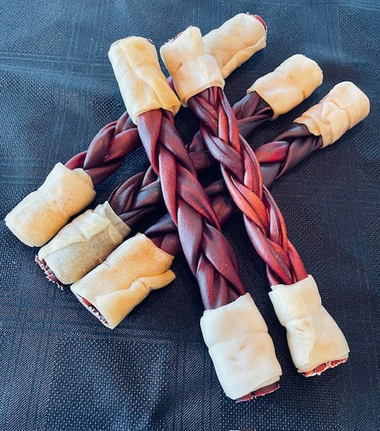 Tresse de collagène avec bouts enveloppés